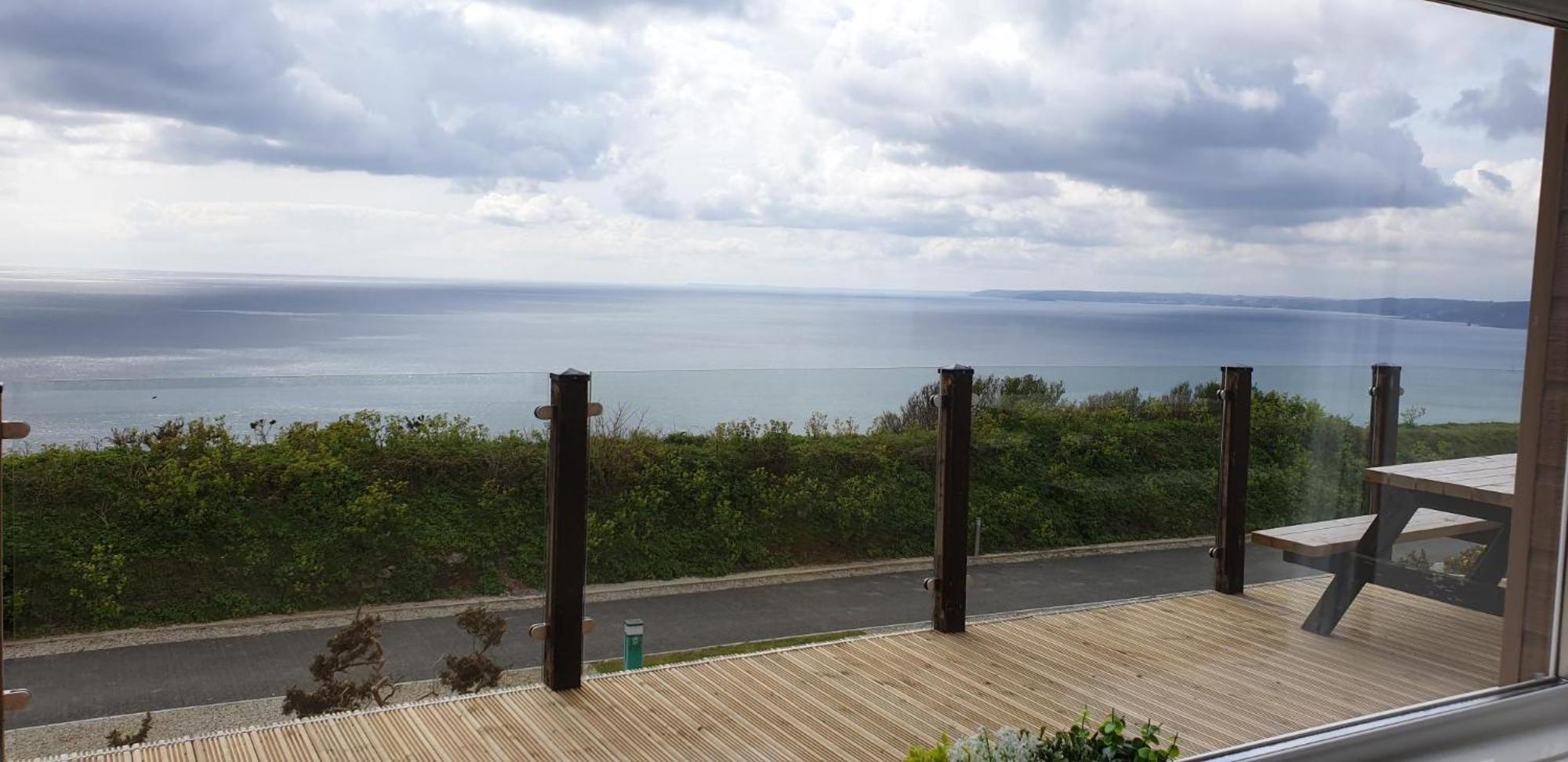Sunset Sea View Chalet With Hot Tub Torpoint Ngoại thất bức ảnh